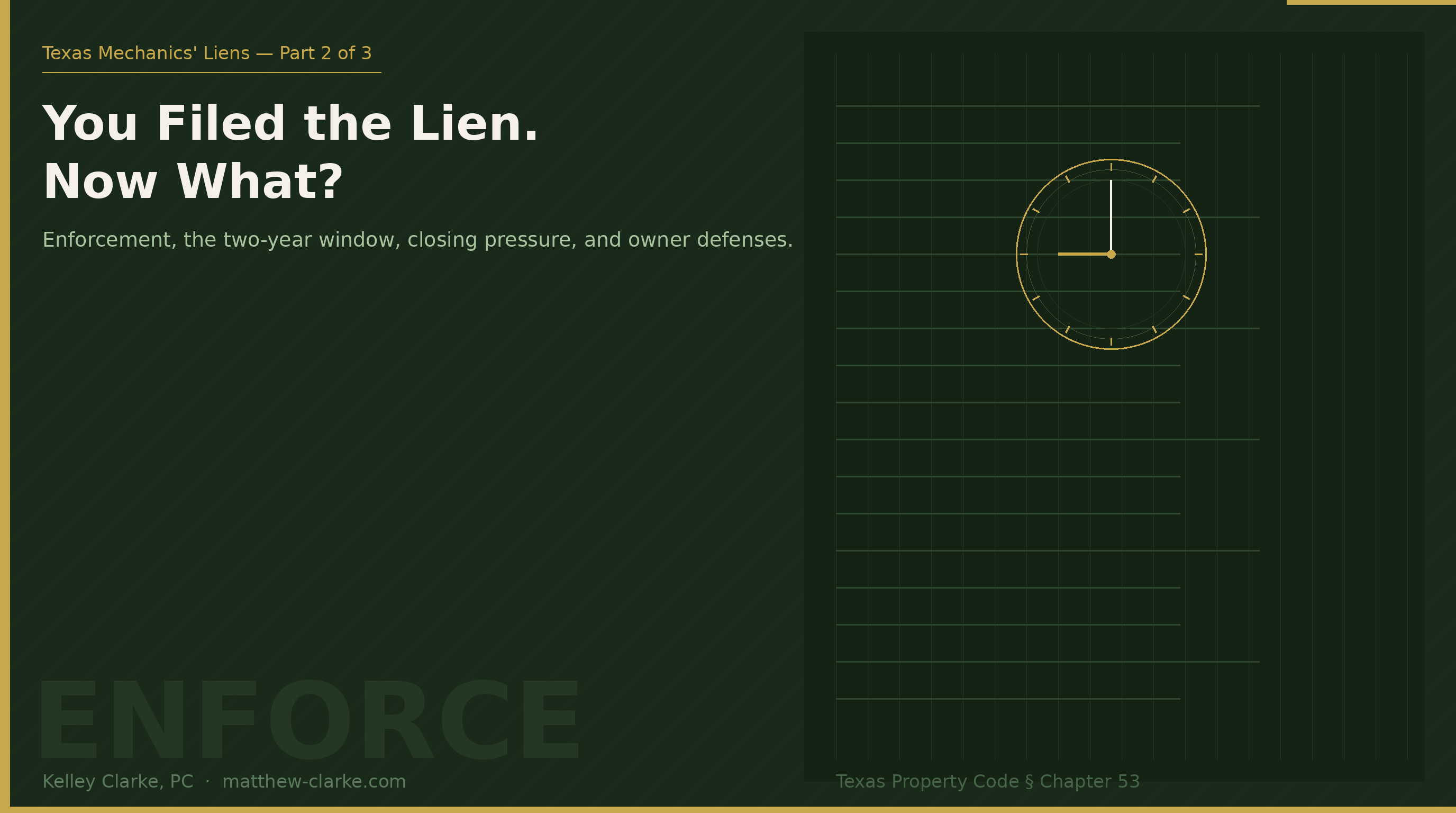 You Filed the Texas Mechanics’ Lien. Now What?